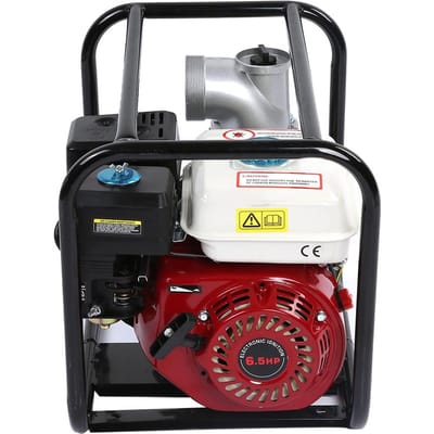 Pompe de Transfer d'Eau à Essence 3 pouces 6,5 CV 8 m Pompe de Nettoyage de Piscine pour Irrigation de Jardin