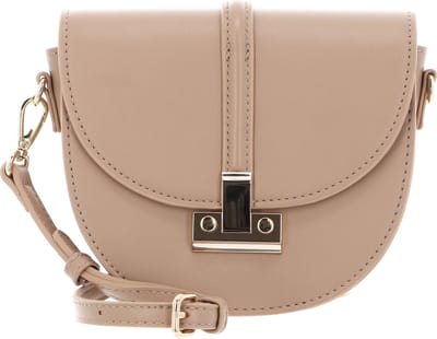 SEIDENFELT MANUFAKTUR Schoudertas Giora Saddle Bag Powder Taupe / Gold