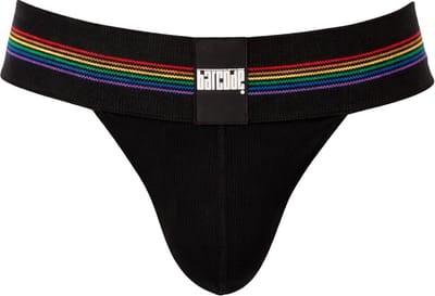 Barcode Berlin Thong Proud Boy Black - MAAT S - Heren Ondergoed - String voor Man - Mannen Thong