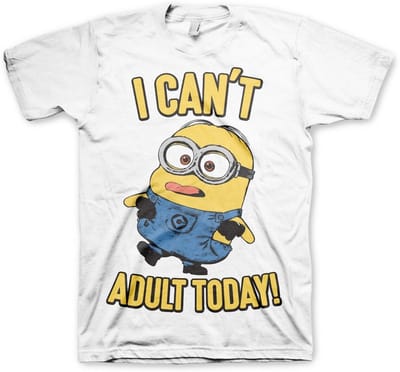 Minions I Can't Adult Today T-shirt met lange mouwen UV-1-DMF004-H86-6