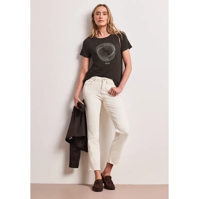 Shirt met korte mouwen, ronde hals en print