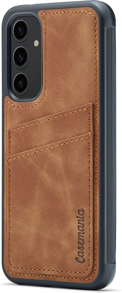 Casemania Hoesje Geschikt voor Samsung Galaxy A25 met Pasjeshouder Sienna Brown - Back Cover met Pasjeshouder