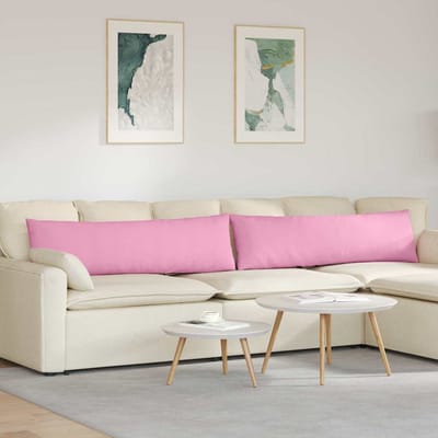 vidaXL - Zitkussens - 2 - st - Stof - Roze - 145 - x - 40 - cm