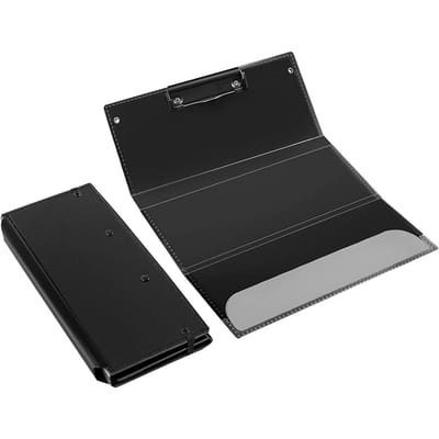 Planche à pince pour infirmière Pliante Portable Planches à pince pour infirmière 9,48 pouces Dossiers Planche noire Fournitures de bureau Pour médecins Étudiants en soins infirmiers Décor noir