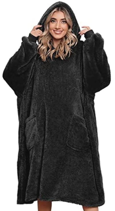 Oversized Sherpa Deken Hoodie - Super Zacht en Warm, Eén Maat Geschikt voor Iedereen