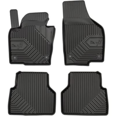 Frogum No.77 - Automatten set - Geschikt voor VW Tiguan I 2007-2016 - 3D TPE Rubber - 4-delig - Hoogte 4cm - Zwart