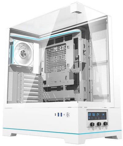 Darkflash DY450 PRO computer case with fan (white) - Case - Miditower - Wit