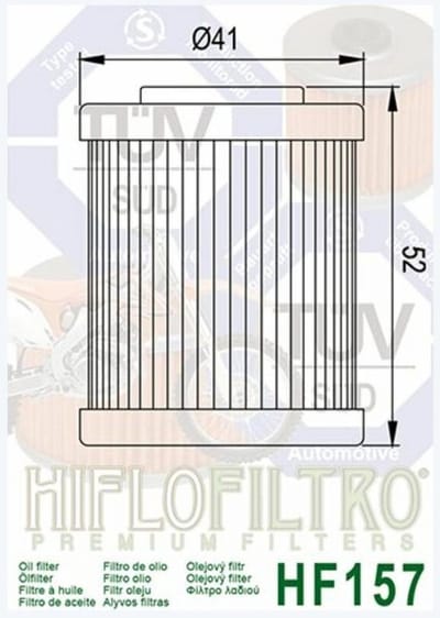 Filtre à huile Hiflofiltro pour Moto KTM 450 Sx-F 4T 2003 à 2006 Neuf