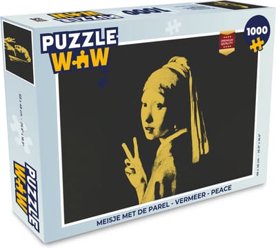 Puzzel Meisje met de parel - Vermeer - Peace - Legpuzzel - Puzzel 1000 stukjes volwassenen