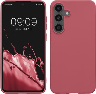 kwmobile telefoonhoesje geschikt voor Samsung Galaxy S25 FE - Hoesje voor smartphone - Back cover in donkerroze
