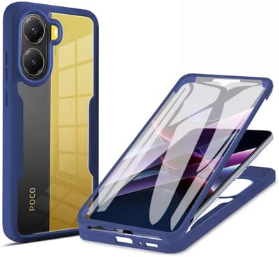 Hoesje geschikt voor Xiaomi Poco X7 Pro - Techsuit ColorVerse 360 Case met Screenprotector - Blauw