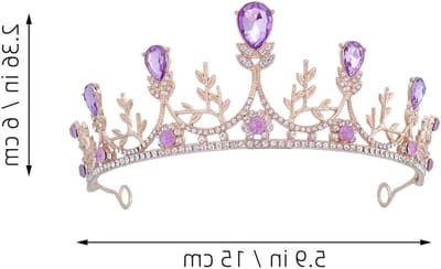 Elegante Haaraccessoires voor Bruiden - Tiara en Hoofdband met Strass voor Feestelijke Gelegenheden en Verjaardagen, 15.00X15.00X6.00CM