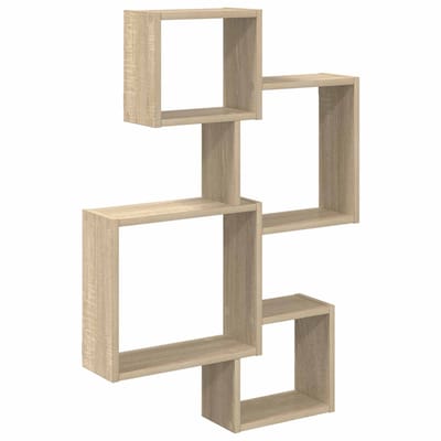 vidaXL - Wand - Kubus - Planken - Muurmontage - Sonoma - Eiken - 64 - x - 13,5 - x - 91,5 - cm