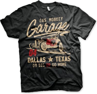 GAS MONKEY - T-Shirt Go Big or Go Home - Black (XL)