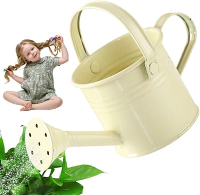 Kleine Gieter - Kinder Gieter - Planten Water Geven - Roestvrij Metaal - 7x12 cm - Beige