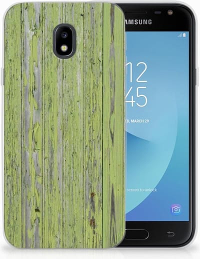Samsung Galaxy J3 2017 Bumper Hoesje Green Wood