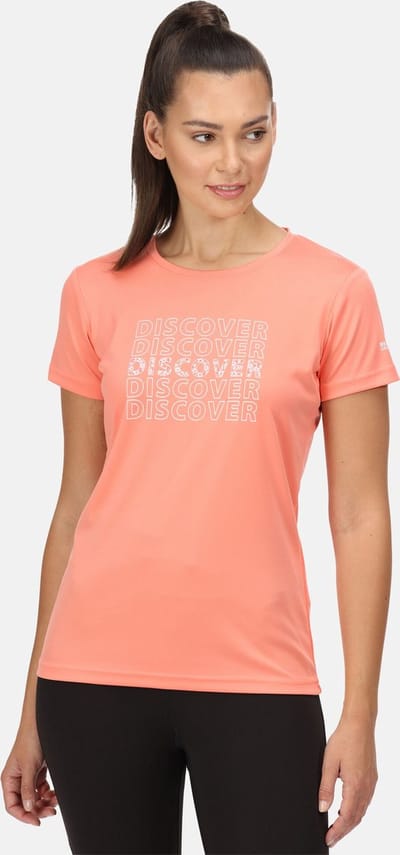 Het Regatta Fingal VI T-shirt met korte mouwen - dames - sneldrogend - vochtdoorvoerend - Roze