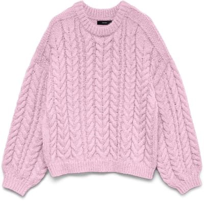 VERO MODA - VMDREAM LS O-NECK CABLE PULLOVER EXC - Dames - Gebreide truien