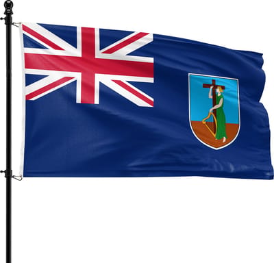VlagDirect - Montserratiaanse vlag - Monteserrat vlag - 90 x 150 cm.