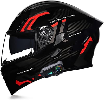 Modulaire Motorhelm met Bluetooth voor Volwassenen, Inklapbaar, DOT/ECE Goedgekeurd