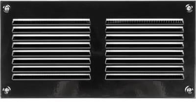 Ventilatierooster 200 x 100 mm - zwart metalen luchtafvoerrooster voor optimale ventilatie in uw huis