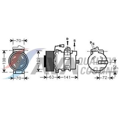 Airco-compressor HIGHWAY AUTOMOTIVE 45033002