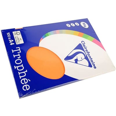 Clairefontaine Trophée - oranje - kopieerpapier- A4 80 gram - 100 vellen