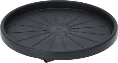 Pro Garden Plantentrolley - kunststof - donkergrijs - rond - D30 cm - 50 kilo