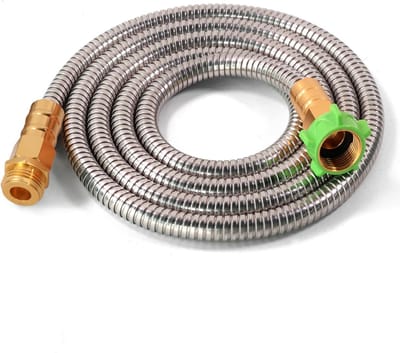 Metalen Tuinslang - Flexibele Waterslang - Tuin Bewateren - Roestvrij Staal - 3 Meter - Zilver
