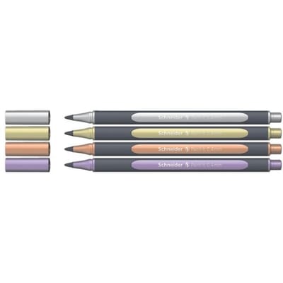 Schneider Paint-It 050 - rollerball metallic - 0.4mm - etui 4 stuks - assorti - S-ML05011501