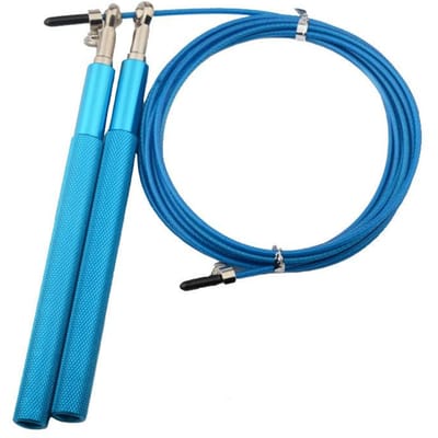 3M Lager Overslaan Touw Dubbel Schudden Spel Metalen Aluminium Handvat Fitness Training Professioneel Springtouw Crossfit Snelheid blauw