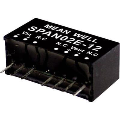 MEAN WELL SPAN02B-12 DC/DC-convertermodule 167 mA 2 W Aantal uitgangen: 1 x Inhoud 1 stuk(s)