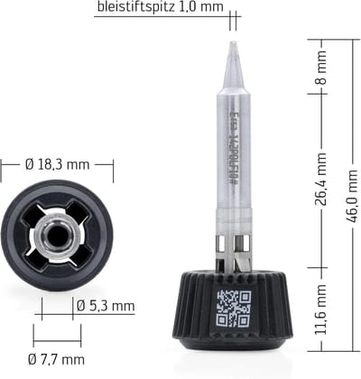 Soldeerpunt Potloodpunt - Verwarmingselement Tip - Precisie Solderen - Gepatenteerde Coating - 1 MM