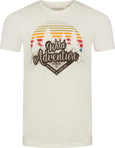 riverso Heren T-Shirt RIVLukas regular fit Wit S Ronde Hals Volwassenen - gemaakt van 100% katoen