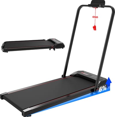 LIKESPORTING LS6 loopband-inklapbaar-met 6% helling- Opvouwbare loopband 1400W Voor Draagbare loopmachine- Compact loopband voor thuis of op kantoor
