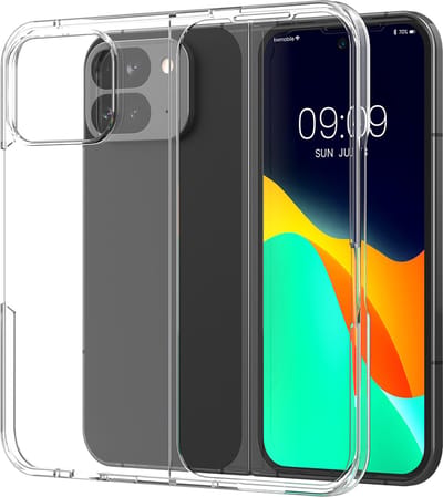 kwmobile telefoonhoesje geschikt voor Google Pixel 9 Pro Fold hoesje - Hoes voor vouwbare smartphone - Telefoon display en camera beschermer - In transparant