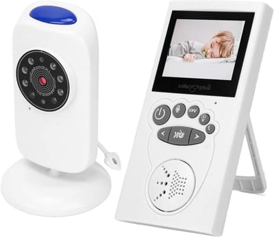 Babyfoon met Camera - Kindermonitor - Baby Bewaken - Tweerichtingscommunicatie - 2.4 inch Scherm - Wit