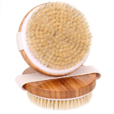 Dailygoody - Body Brush - Lichaamsborstel - Natuurlijk bamboe - Exfoliatie - Douche scrubber - 2 stuks - Voor een ultieme home ervaring