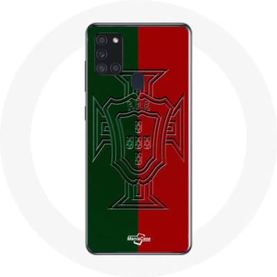 Coque - maniacase - Samsung Galaxy A21S - Portugal logo vert et rouge - Souple - Protection noir