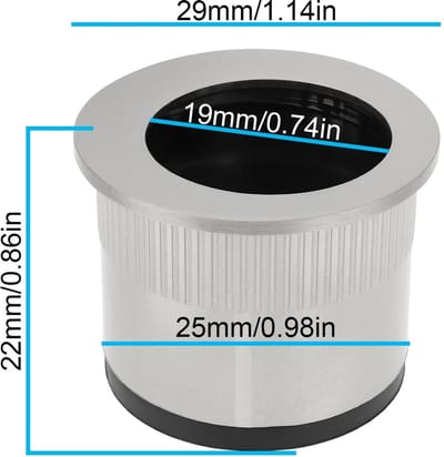 Dailygoods- Schuifdeur Handvat 29mm - 2 Stuks - Messing/Kunststof - Geschikt voor Houten Deuren - Eenvoudige Installatie - Lange Levensduur - Deurenhandvat