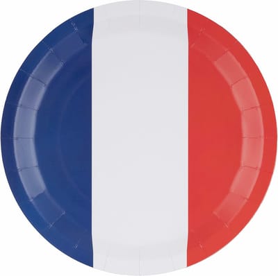 ESPA - 8 driekleurige borden blauw wit rood