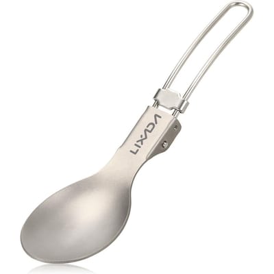 Lixada Opvouwbare Titanium Lepel Lichtgewicht Outdoor Diner Lepel Bestek voor Reizen Kamperen
