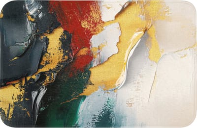 Badmat 60x40 cm - Antislip - Modern - Kerst - Abstract - Goud - Badmatten voor badkamer - Badkamermat - Douchemat - Badkamer mat