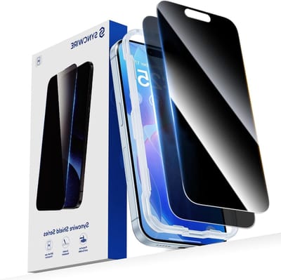 Privacy Screen Protector voor iPhone 15 6.1 inch - 2-Pack, Schokbestendig Anti Spy Tempered Glass, Eenvoudige Installatie en Bubble Free Design