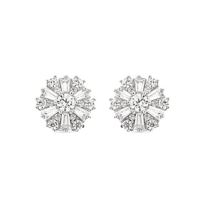 Luxenter 925 Sterling Zilver en Rhodium Plated Briljant Zirkonia Oorbellen - Lorush