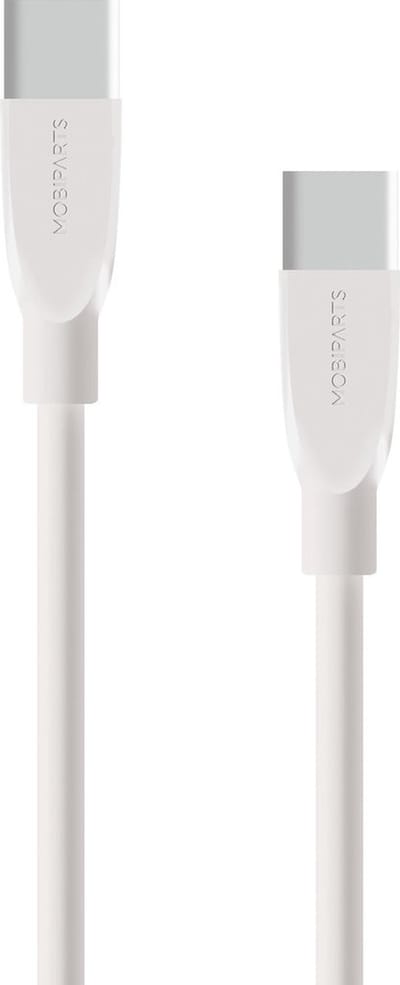 Mobiparts USB-C to USB-C Kabel 3A/60w 1m - Wit
