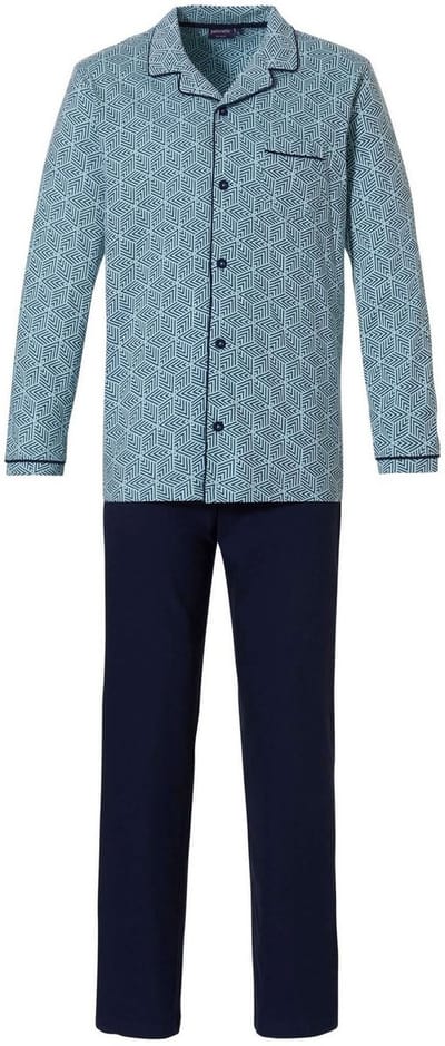 Pastunette Tweedelige Doorknoop Pyjama Heren 23222-600-6 710 green M