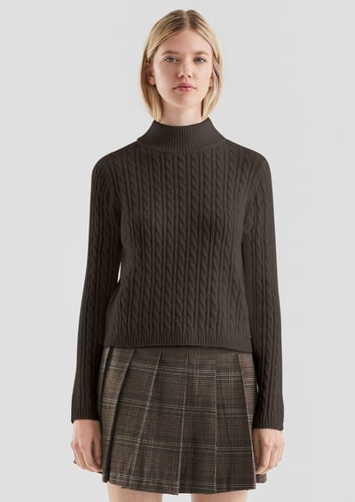 Q/S designed by - Dames pull - Maat S - Vrouwen - Bruin - Viscose
