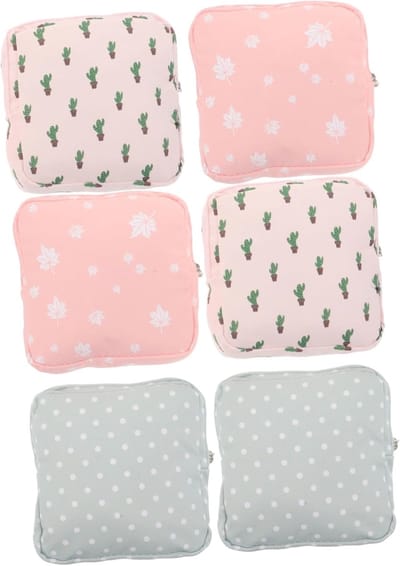 Maandverband Zakjes - Hygiëne Tasjes - Privacy Bescherming - Discreet Ontwerp - 6 Stuks - Multi