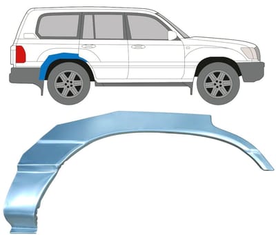 Reparatiepaneel achterspatbord voor Toyota Land Cruiser J100 1998-2007 / Rechts